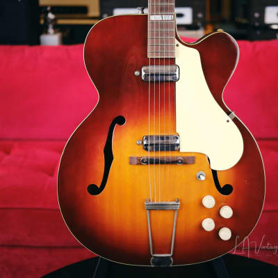 1950s Silvertone 1425 Aristocrat Archtop Electric Guitar - Comes with Original Chipboard Case! image 2