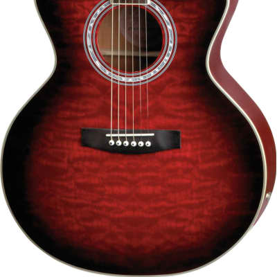Jay Turser Jay Turser JTA-424QCET-RSB JTA Series Acoustic Electric Guitar. Red Sunburst Item ID: JTA-424QCET-RSB-A-U for sale