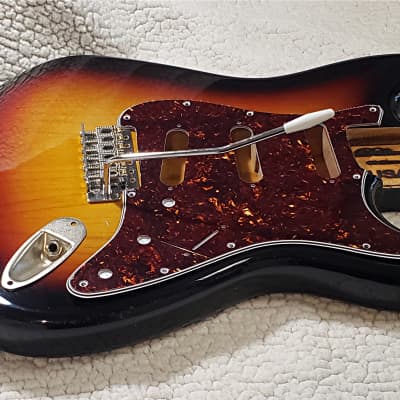 Top quality USA made Alder gloss Nitro body in "3 tone sunburst". Made for a Strat neck.#3TNS-1. only 3lb ,11 ounces. Free pick guard while supplies last. image 10