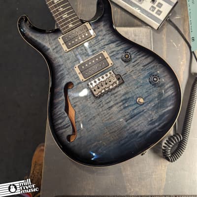 Paul Reed Smith PRS CE 24 Semi-Hollow Bolt-On Electric Guitar Faded Blue Smokeburst w/Bag image 11