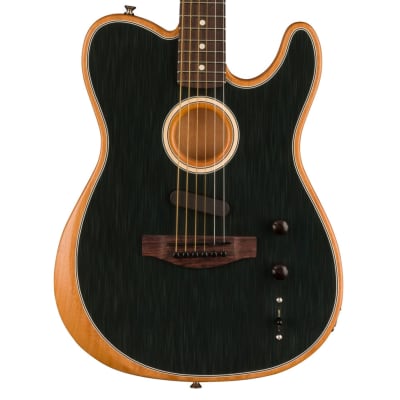 Fender Acoustasonic Player Telecaster - Brushed Black w/ Rosewood FB image 3