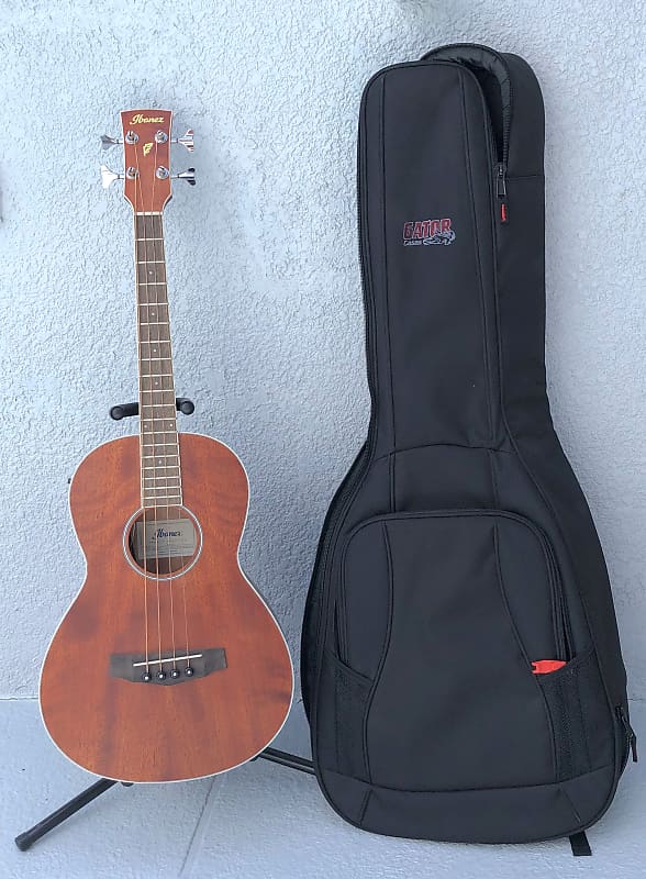 Ibanez PNB14E-OPN Acoustic/Electric Bass Guitar with Gator Case image 1