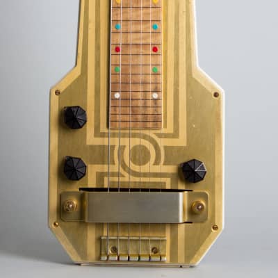Epiphone Electar Model M Lap Steel Electric Guitar (1938), ser. #2093, original brown tolex hard shell case. image 3
