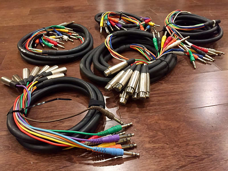 Lot of (5) 8-channel Hosa snakes - XLR to TRS, TRS to TRS, TS to TS 1/4” image 1
