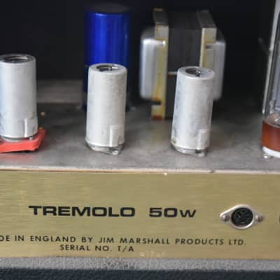 Marshall Tremolo 50  watt   1970 with Original 4-12 Slant-Cabinet image 3