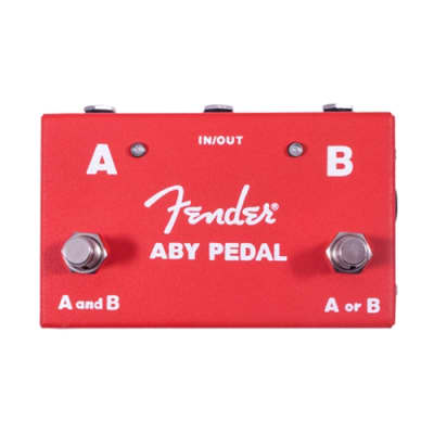 Fender 2 Switch ABY Pedal Red for sale