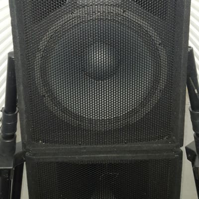Peavy PV-115 - Two Speakers w/onstage stands, excellent,  400 watts! image 1