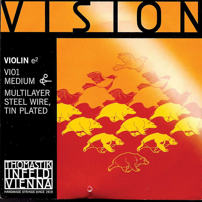 Thomastik Thomastik Vision 4/4 Violin E String - Medium - Tin Plated Multilayer Carbon Steel image 1