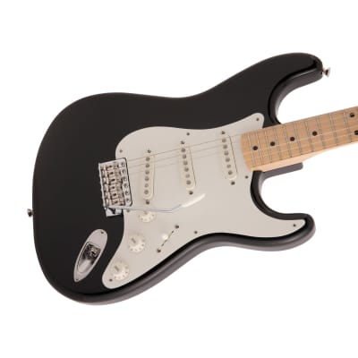 Fender Japan Traditional II 50s Stratocaster Electric Guitar, Maple FB, Black image 3