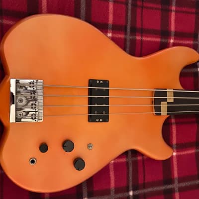 Wilkes  Percussive Fretless Bass 1982 Custom 1982 Metallic Orange image 3