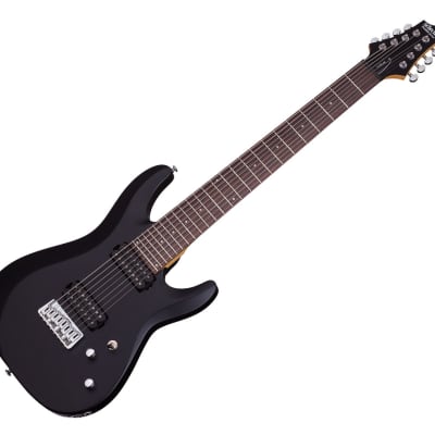 Schecter C-8 Deluxe 8-String Electric Guitar - Satin Black - B-Stock image 1