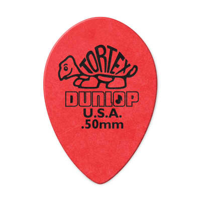 Dunlop Tortex Small Teardrop Pick - 0.50m - Orange (36-pack) image 1