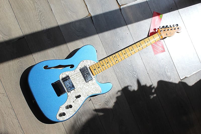 Fender American Vintage II '72 Telecaster Thinline, Lake Placid Blue, HARDCASE image 1