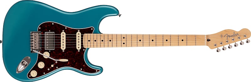 Fender Made in Japan Hybrid II Strat HSS - Limited Run Reverse Tele Head MN  - Ocean Turquoise Metallic