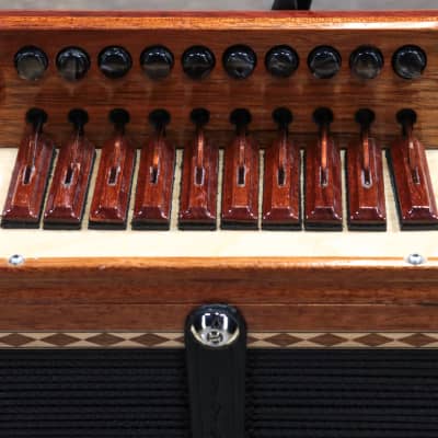 Handmade Accordion 1-Row 2-Bass 10-Treble Buttons "C" Natural Diatonic Accordion image 5
