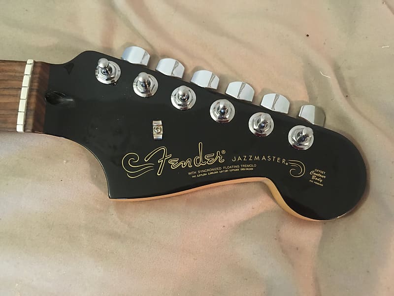 Fender Jazzmaster Neck CME Exclusive Black Headstock Reverb