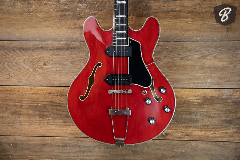 Eastman T64/TV-T-RD Thinline Electric Antique Red w/ Trapeze image 1