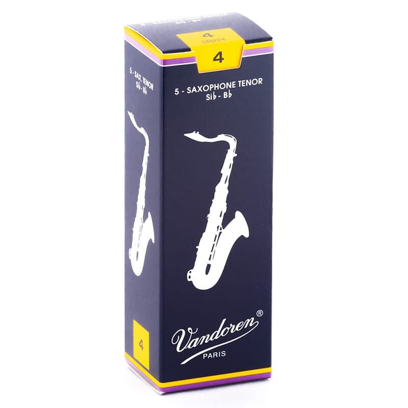 Vandoren SR224 Tenor Sax 4 Strength Traditional Saxophone Reeds Box of 5 image 1