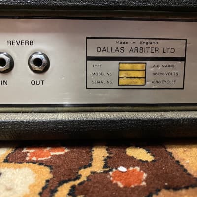 Vintage 1970s Sound City 200 PA Plus 6550 Valve Amplifier Head Dallas Arbiter image 12
