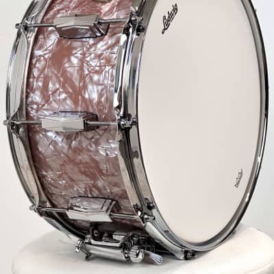 Ludwig 6.5x14" Classic Maple Snare Drum - Exclusive Rose Marine Pearl w/ Imperial Lugs image 10