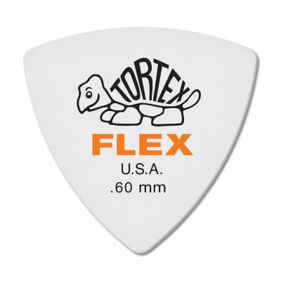 Dunlop 456R060 Tortex Flex Triangle .60mm Guitar Picks (72-Pack)
