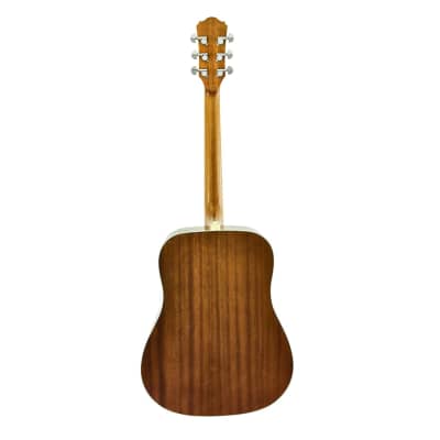 CNZ Audio Acoustic Dreadnought Guitar, Natural Spruce Top, Mahogany Back & Sides image 2