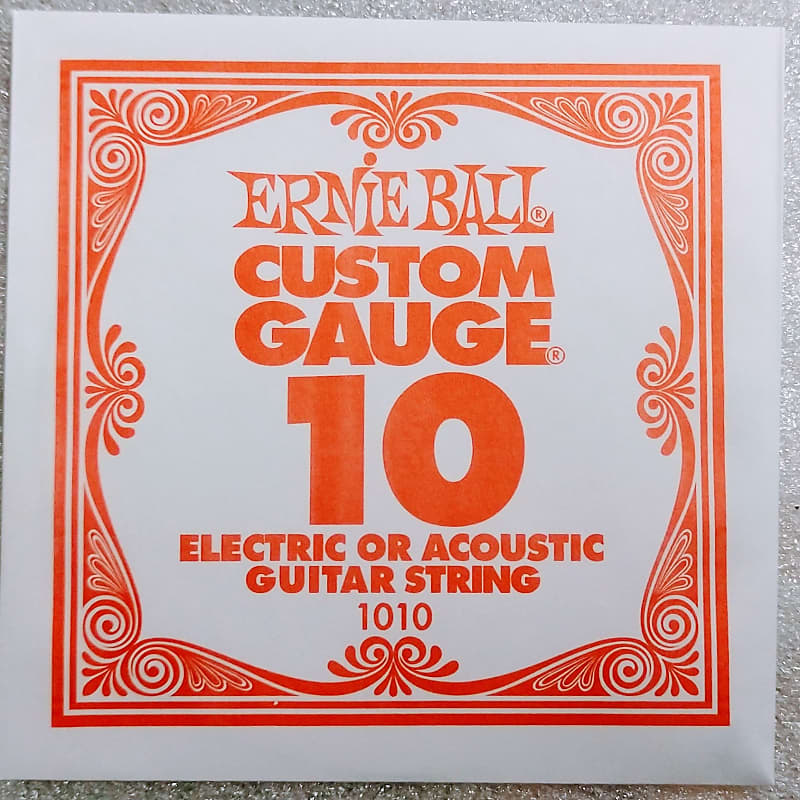 Ernie Ball Plain String Nickel for Acoustic/Electric .010 image 1