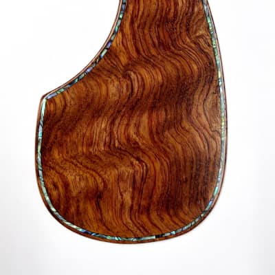 Bruce Wei, Solid Curly Rosewood Guitar Pickguard, Abalone Inlay fit Martin D-28 (770) for sale