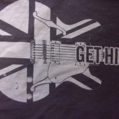 Get Him to the Greek with guitar on front of  T-shirt music movie shirt black  small image 2