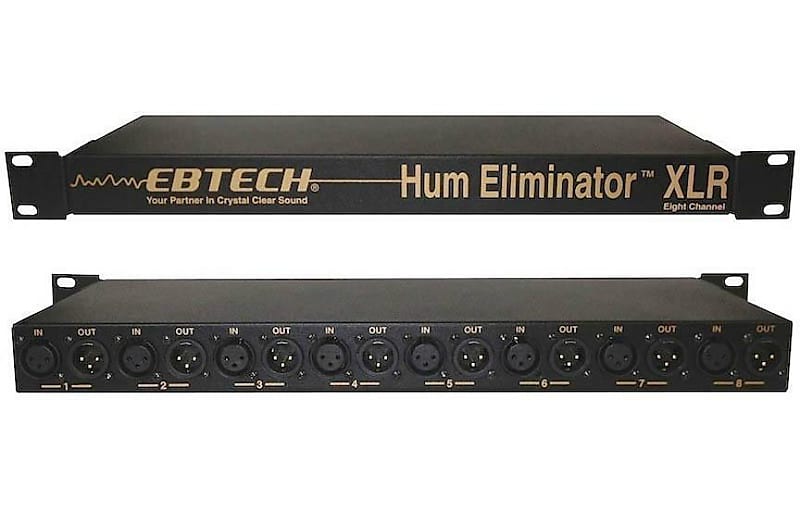 Ebtech Hum Eliminator 8 XLR 8-Channel Single Space Rack with XLR Jacks