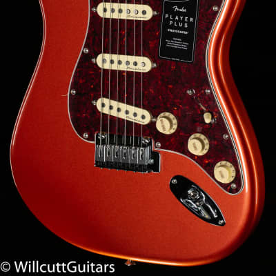 Fender Player Plus Stratocaster Aged Candy Apple Red Pau Ferro Fingerboard - MX21150706-8.34 lbs image 1