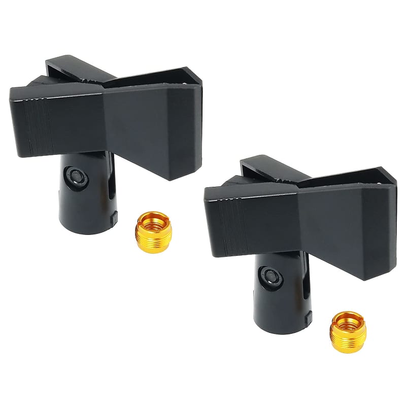 2Pcs Black Microphone Clips Microphone Clip Holder Universal Reverb