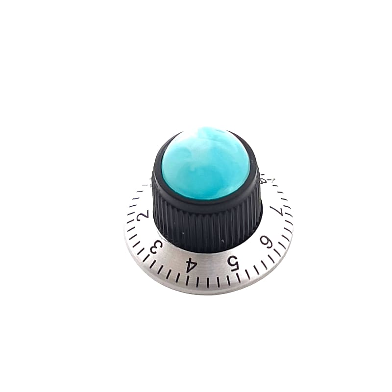 Resin Marble (Sky - White) - Custom Guitar Knobs - Aluminum