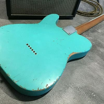 Relic Fender Vintera 60's Telecaster Modified Road Worn Surf Green by Nate's Relic Guitars image 4
