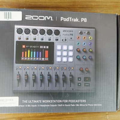 Zoom PodTrak P8 Multitrack Recording Mixer - Gray 1341 image 3