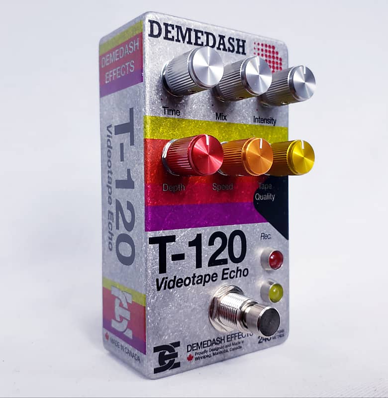 Demedash Effects Limited Edition T-120 Videotape Echo V2 Flaked Aluminum image 1