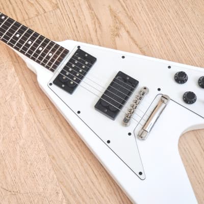 1990 Greco V FV-650 Mint Collection Electric Guitar White | Reverb