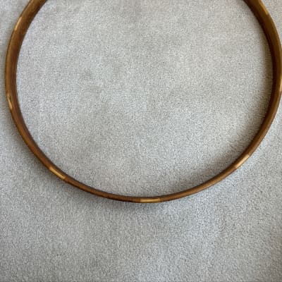 Slingerland Vintage 24” Wood Bass Drum Hoop - Natural with Chrome Inlay 60s 70s - Maple image 15