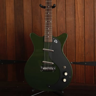 Danelectro '59M Blackout Electric Guitar Green Envy image 2