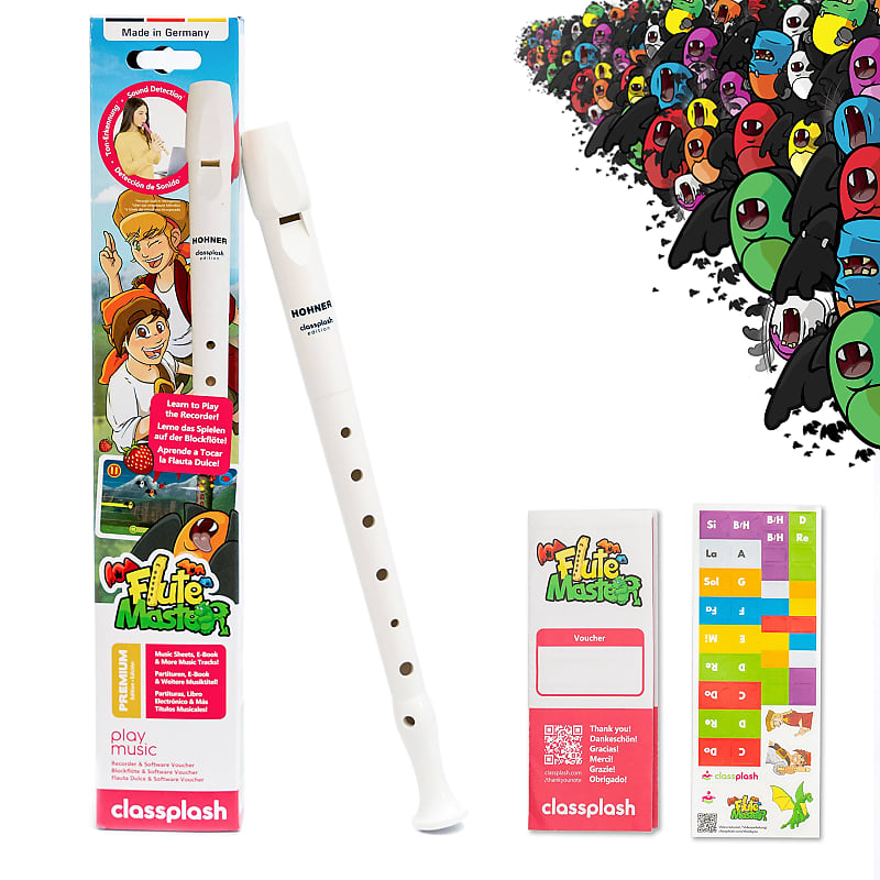 Hohner Classplash Recorder for Children, Flute Master App, Reverb
