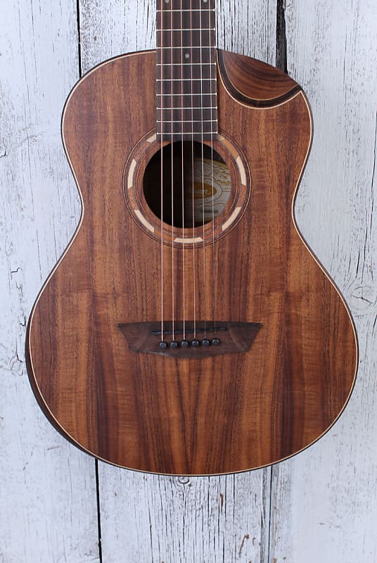 Washburn G-Mini 55 Koa Mini Grand Auditorium Acoustic Guitar with Gig Bag image 1