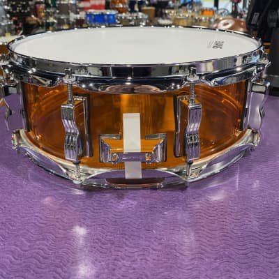 Ludwig Vistalite Reissue 5x14 inch Snare Drum 2010 - Amber image 3