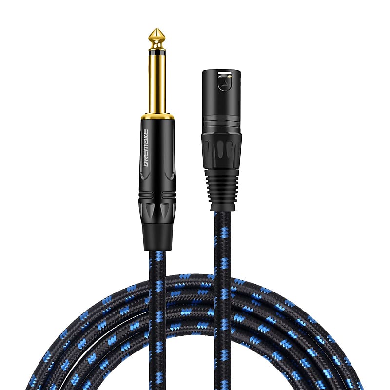 Sovvid XLR Female to 1/4 inch (6.35mm) TS Mono Jack Unbalanced Microphone  Cable Mic Cord 3 Feet, Quarter inch TS Female to XLR Female Mic  Interconnect
