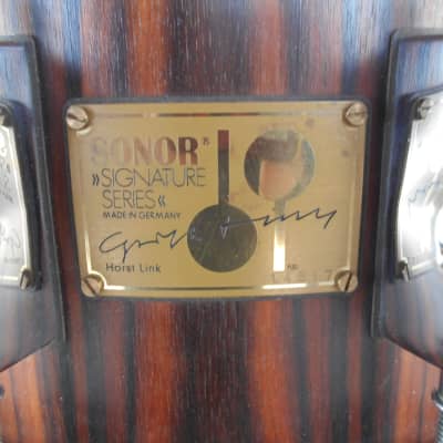 Sonor Sonor Signature Horst Link HLD 580 EB 14" x 6.5" 1980's Makassar Ebony image 6