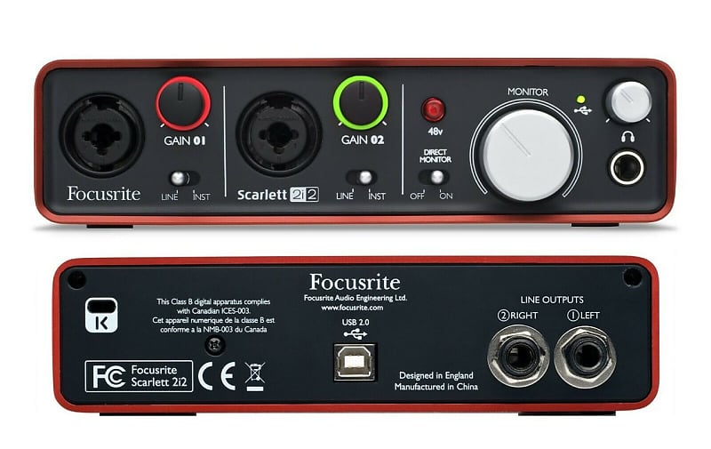NEW! Focusrite Scarlett 2i2 (2x2 USB2 Audio Interface)
