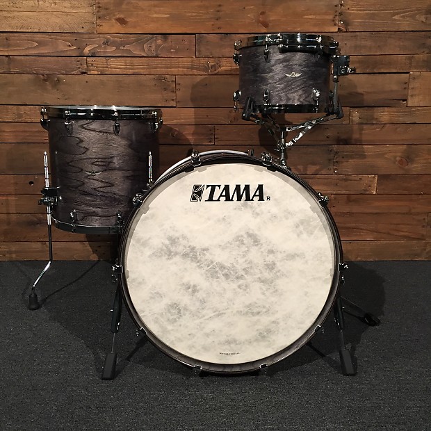 Tama Star Walnut 3 Piece Drum Set 22B 13 16F in Satin Charcoal Japanese Sen