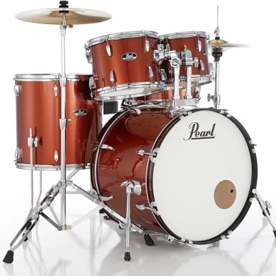 Pearl Roadshow Complete 5pc Drum Set w/Hardware and Cymbals RS525SC/C749  Burnt Orange Sparkle | Reverb