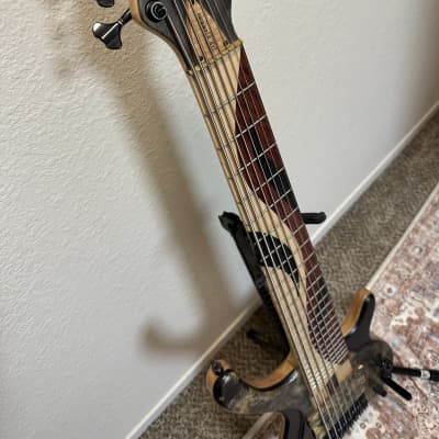 Mg Bass Desert Buckeye Burl 8 string bass image 3