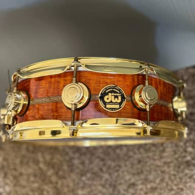 DW 25TH anniversary Anniversary Amber Lacquer Over Flame Maple 5 Piece w/snare W/MAY mic system image 13