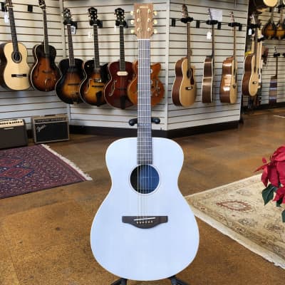 Yamaha Storia I Solid Top Concert Acoustic-Electric Guitar Satin White image 4